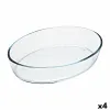 Orkaitės Indas Pyrex Classic Vidrio Skaidrus stiklas ovalus 40 x 28 x 7 cm (4 vnt.)