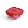 Hermetic Lunch Box Luminarc Pure Box 760 ml Red Glass (6 Units)