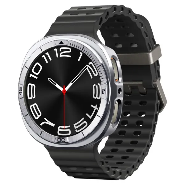 Spigen Bezel Tune Pro Pilot - Case / Protective Bezel for Samsung Galaxy Watch 8 44 mm (Silver)