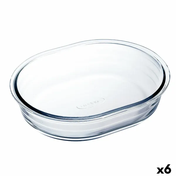 Pyrago kepimo forma Ô Cuisine Ocuisine Vidrio Skaidrus stiklas Ovalus 25 x 20 x 6 cm 6 vnt.