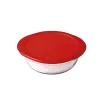 Pyöreä eväsrasia kannella Ô Cuisine Cook&store Ocu Punainen 2,3 L 27 x 24 x 8 cm Lasi Silikoni (6 osaa)
