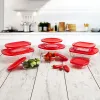 Rectangular Lunchbox with Lid Ô Cuisine Cook & Store Red 1,1 L 23 x 15 x 6,5 cm Silicone Glass (6 Units)