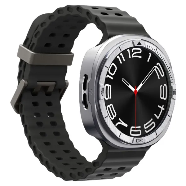 Spigen Bezel Tune Pro Pilot - Case / Protective Bezel for Samsung Galaxy Watch 8 44 mm (Silver)