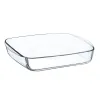 Serviravimo Lėkštė Ô Cuisine Kvadratai 25 x 22 x 5 cm Skaidrus stiklas (6 vnt.)