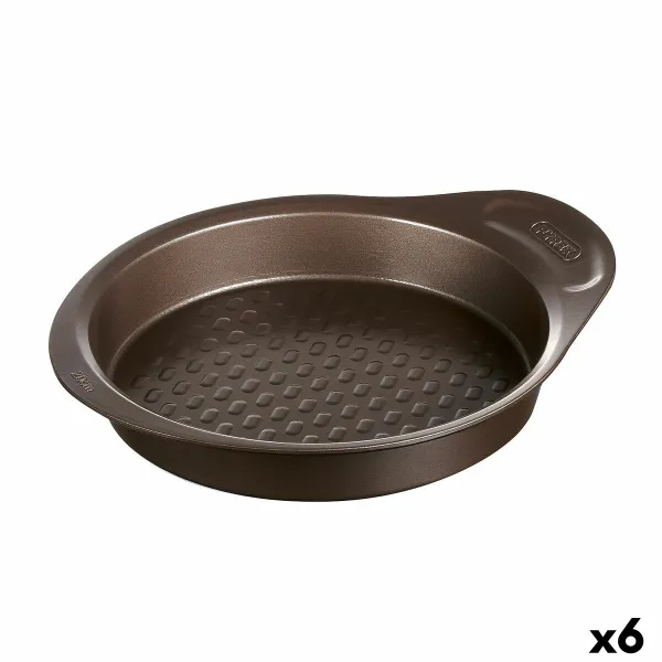 Форма для выпечки Pyrex Asimetria Чёрный Металл Круглый Ø 26 cm 6 штук