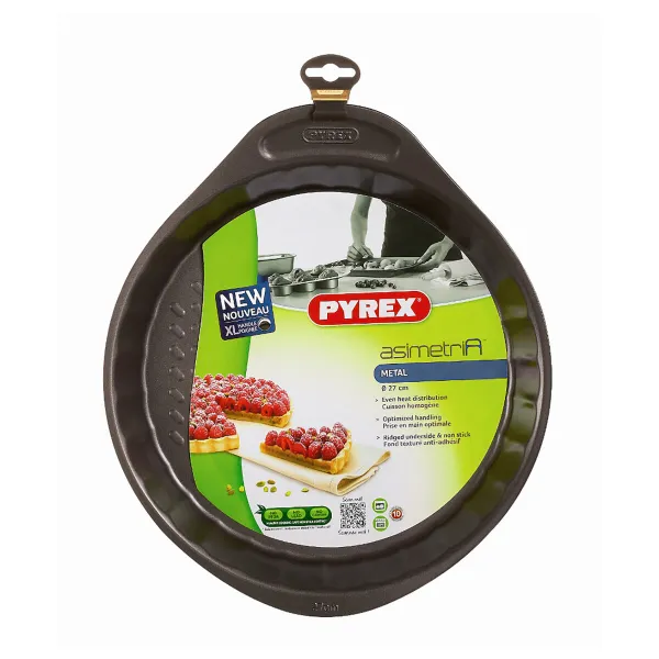 Форма для выпечки Pyrex Asimetria Круглый Чёрный Простой 27 x 4 cm (6 штук)