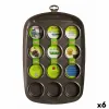 Muffin Tray Pyrex Asimetria Black 38 x 25 x 5 cm (6 Units)