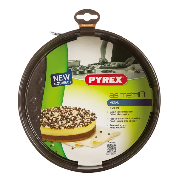 Uuni vuoka Pyrex Asimetria Pyöreä Metalli 4 osaa 20 cm