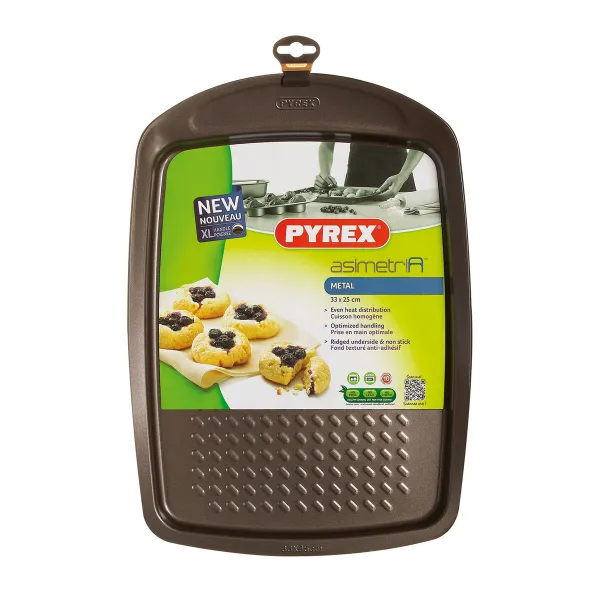 Форма для выпечки Pyrex Asimetria Прямоугольный Чёрный Металл 33 x 25 cm (6 штук)