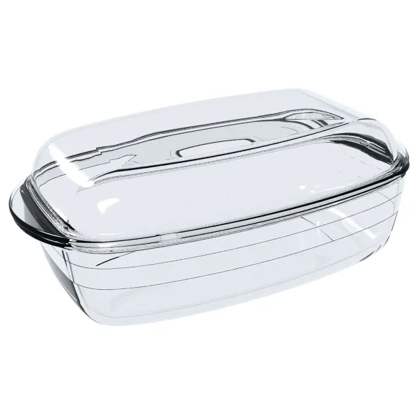 Orkaitė forma Ô Cuisine Stačiakampis Su dangteliu 37,5 x 22,5 x 10,6 cm Skaidrus (3 vnt.)
