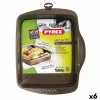 Krāsns Trauks Pyrex Asimetria Taisnstūra Metāls 30 x 24 cm (6 gb.)
