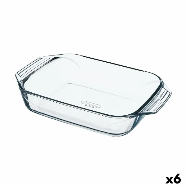 Orkaitės Indas Pyrex Irresistible Skaidrus stiklas Stačiakampis 27,5 x 16,9 x 6 cm (6 vnt.)