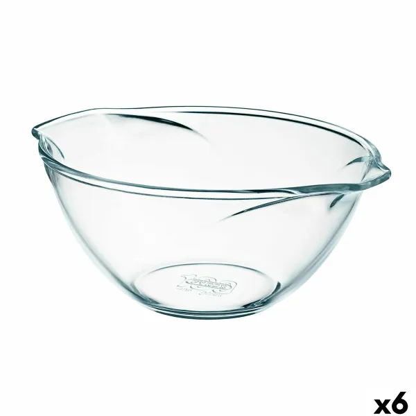 Maišymo dubuo Pyrex Classic Vidrio Skaidrus stiklas 27 x 23 x 12 cm 6 vnt.