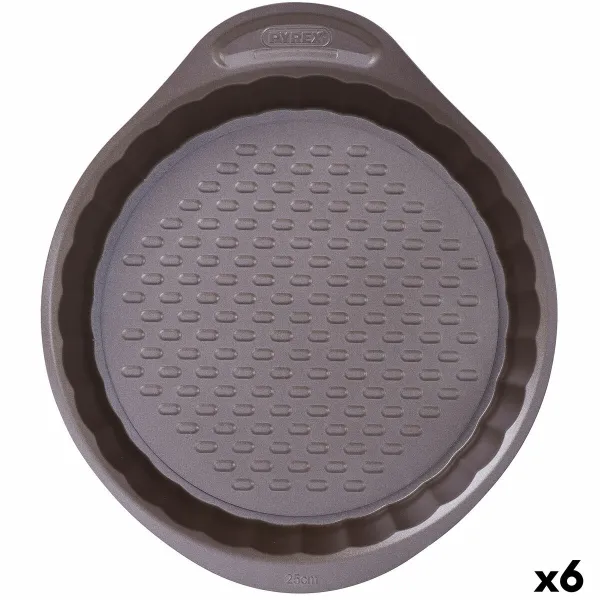 Orkaitė forma Pyrex Asimetria Apskritas Juoda 25 cm (6 vnt.)