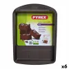 Suorakulmainen muotti Pyrex Asimetria Musta Metalli 28 x 22 cm Suorakulmainen (6 osaa)