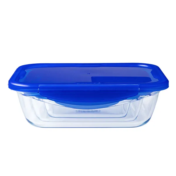 Ilmatiivis eväsrasia Pyrex Cook & Go 20,5 x 15,5 x 6 cm Sininen 800 ml Lasi (6 osaa)