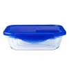Ilmatiivis eväsrasia Pyrex Cook & Go 20,5 x 15,5 x 6 cm Sininen 800 ml Lasi (6 osaa)
