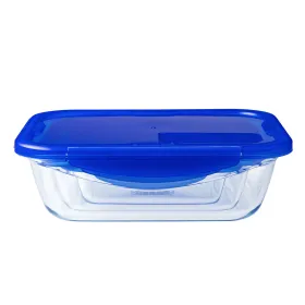 Ilmatiivis eväsrasia Pyrex Cook & Go Sininen 1,7 L 24 x 18 cm Lasi (5 osaa)