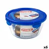 Ilmatiivis eväsrasia Pyrex Cook&go 20 x 20 x 10,3 cm Sininen 1,6 L Lasi (6 osaa)
