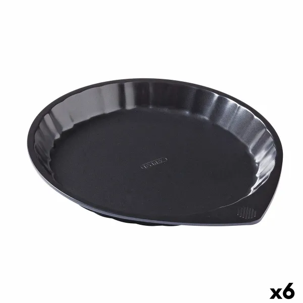 Pyrago kepimo forma Pyrex Magic Juoda Metalinis Plokščias Apskritas Ø 27 cm 6 vnt.