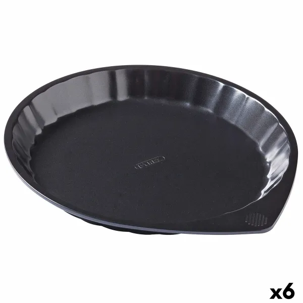 Kūkas Veidne Pyrex Magic Melns Metāls Plakans Apaļš Ø 30 cm 6 gb.