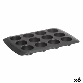 Форма для Кексов Pyrex Magic Чёрный 31 x 26 x 4 cm (6 штук)