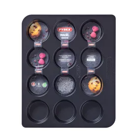 Форма для Кексов Pyrex Magic Чёрный 31 x 26 x 4 cm (6 штук)