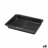 Orkaitė forma Pyrex Magic Kvadratai Stačiakampis Juoda Metalinis 24 x 24 cm (6 vnt.)