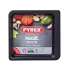 Orkaitė forma Pyrex Magic Kvadratai Stačiakampis Juoda Metalinis 24 x 24 cm (6 vnt.)