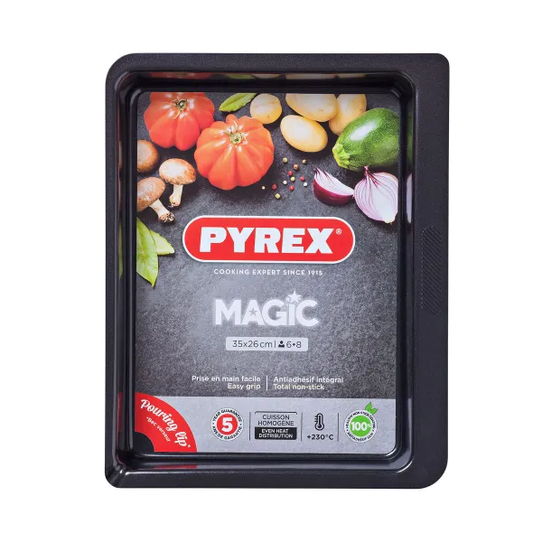 Orkaitės Indas Pyrex Magic Stačiakampis Metalinis 35 x 26 cm 6 vnt.