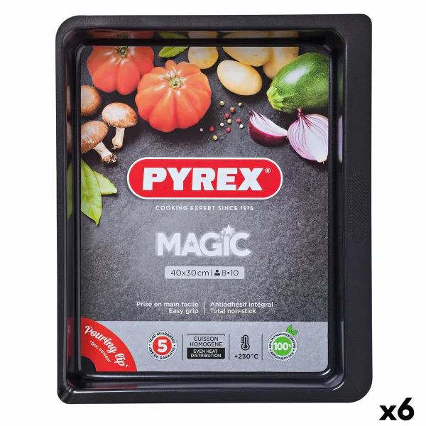Orkaitės Indas Pyrex Magic Stačiakampis Metalinis 6 vnt. 40 x 31 cm