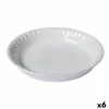 Kūkas Veidne Pyrex Supreme Balts Keramika Apaļš 25,5 x 25,5 x 4 cm 6 gb.