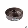 Irtopohjavuoka Pyrex Asimetria Sormus Musta Metalli 4 osaa Ø 26 cm