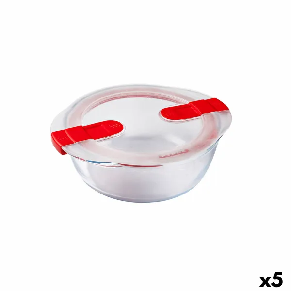 Hermētiska Pusdienu Kastīte Pyrex Cook&heat 1,1 L 21 x 18 x 7 cm Caurspīdīgs Stikls (5 gb.)
