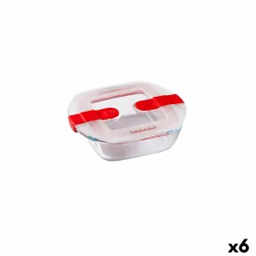 Hermētiska Pusdienu Kastīte Pyrex Cook & Heat 15 x 12 x 4 cm 350 ml Caurspīdīgs Stikls (6 gb.)