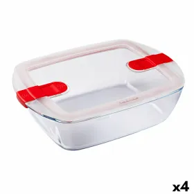 Ilmatiivis eväsrasia Pyrex Cook & Heat 2,5 L Läpinäkyvä Lasi (4 osaa)