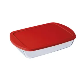 Suorakulmainen eväsrasia kannella Ô Cuisine Cook&store Ocu Läpinäkyvä Lasi Silikoni 4,5 L (4 osaa)
