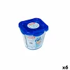 Ilmatiivis eväsrasia Pyrex Cook & go Läpinäkyvä Lasi (800 ml) (6 osaa)