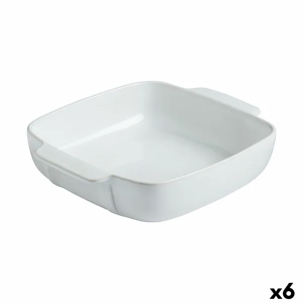 Krāsns Trauks Pyrex Signature Balts Keramika Kvadrāta 29 x 24 x 7 cm (6 gb.)