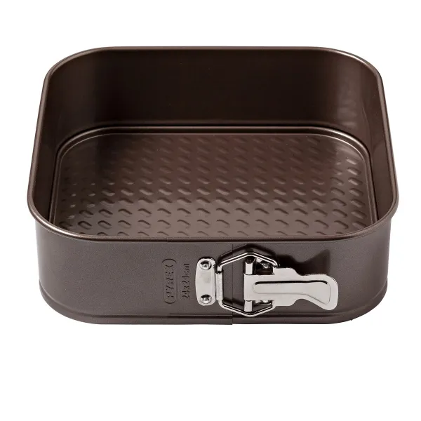 Springform keptuvė Pyrex Asimetria Kvadratai Juoda Metalinis (4 vnt.)