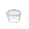 Pyöreä eväsrasia kannella Pyrex Cook&freeze 600 ml 12 x 12 x 9 cm Läpinäkyvä Lasi Silikoni (8 osaa)