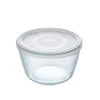 Pyöreä eväsrasia kannella Pyrex Cook & Freeze 1,1 L 15 x 15 x 10 cm Läpinäkyvä Silikoni Lasi (4 osaa)
