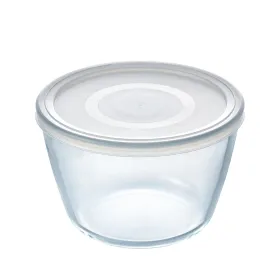 Apaļa Pusdienu Kastīte ar Vāku Pyrex Cook & Freeze 1,6 L 17 x 17 x 12 cm Caurspīdīgs Silikona Stikls (4 gb.)