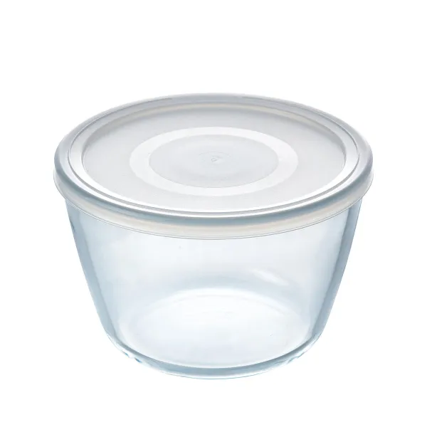 Round Lunch Box with Lid Pyrex Cook & Freeze 1,6 L 17 x 17 x 12 cm Transparent Silicone Glass (4 Units)
