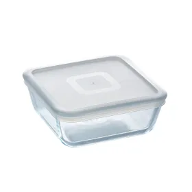 Квадратная коробочка для завтраков с крышкой Pyrex Cook&freeze Прозрачный Cтекло Силикон 850 ml 15 x 15 x 6 cm (6 штук)