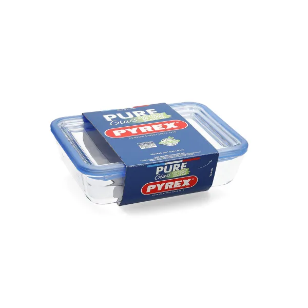 Герметичная коробочка для завтрака Pyrex Pure Glass Прозрачный Cтекло (1,5 L) (5 штук)