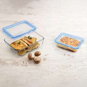Hermetiška priešpiečių dėžutė Pyrex Pure Glass Skaidrus stiklas (2,6 L) (4 vnt.)