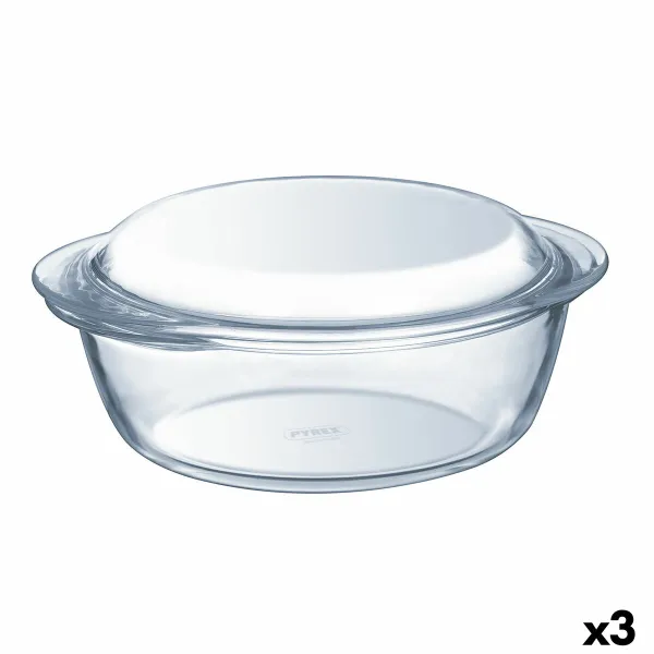 Katls ar vāku Pyrex Essentials Caurspīdīgs 2,1 L (3 gb.)