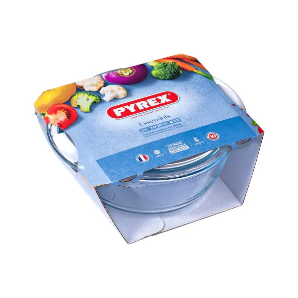 Katls ar vāku Pyrex Essentials Caurspīdīgs 2,1 L (3 gb.)
