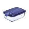 Hermētiska Pusdienu Kastīte Luminarc Easy Box Zils Stikls (6 gb.) (1,22 L)